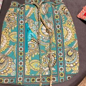 Vera Bradley retired peacock blue and green drawstring bag